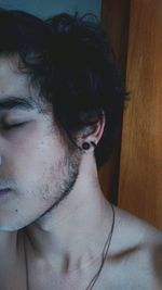 Close-up portrait of young woman