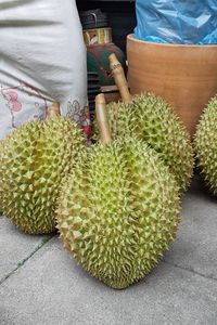 High angle view of fruits for sale in market