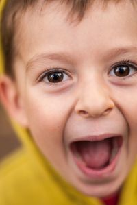 Close-up portrait of cute boy