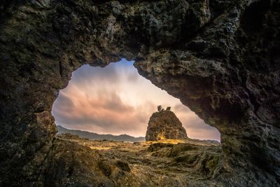 Rock formations in cave