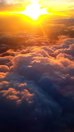 Scenic view of cloudscape against sky during sunset