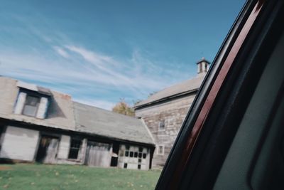 Low angle view of buildings against sky