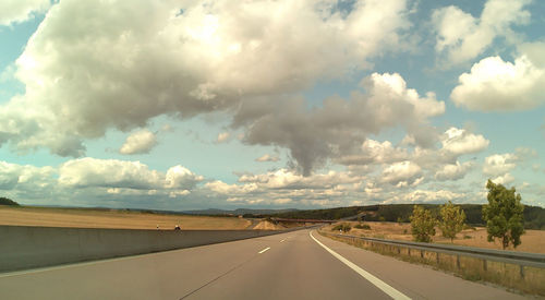 Panoramic view of highway against sky