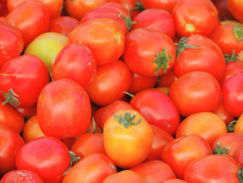 Full frame shot of tomatoes at market stall