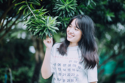 Portrait of a smiling young woman