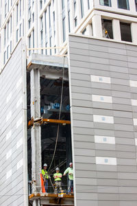 People working at construction site