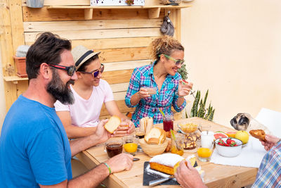 Group of people in restaurant