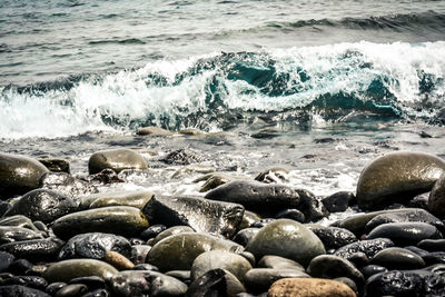 Scenic view of sea waves