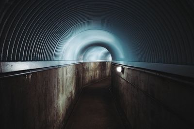 Illuminated empty tunnel