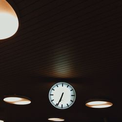 Low angle view of clock