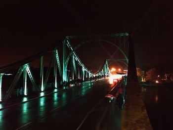 Illuminated street light at night