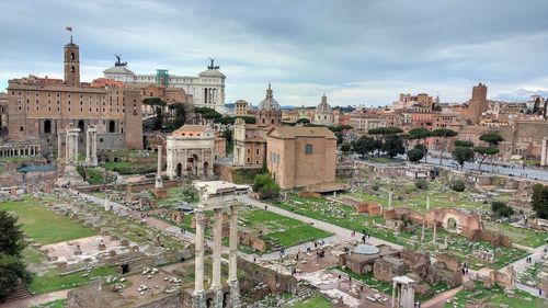 High angle view of rome, italy