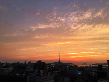 Cityscape at sunset