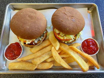 Close-up of served food