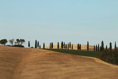 Panoramic view of landscape against clear sky