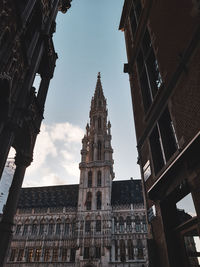 Low angle view of buildings against sky