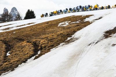 Scenic view of snow covered landscape