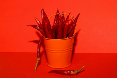 Close up of red plant