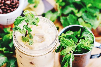 Close-up of drink on table