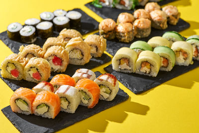 Close-up of food on table