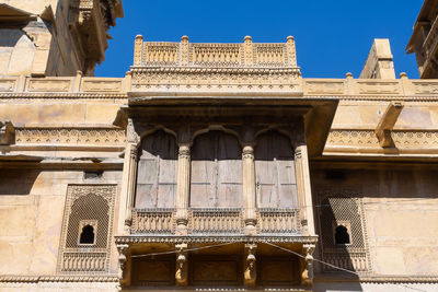 Low angle view of historical building against sky