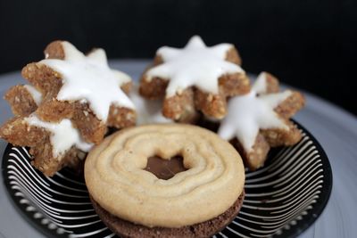 Close-up of cake in plate
