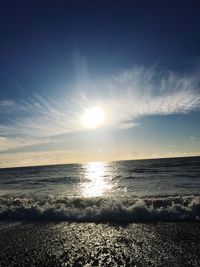 Scenic view of sea during sunset