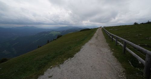 Scenic view of road amidst landscape against sky