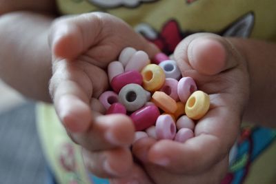 Close-up of baby hand