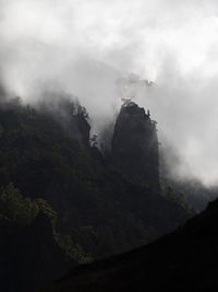 Low angle view of mountain against sky