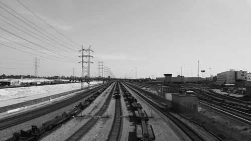 View of railway tracks against sky