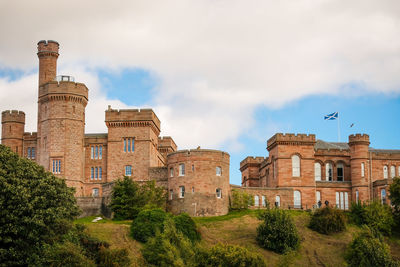 Low angle view of historical building against sky