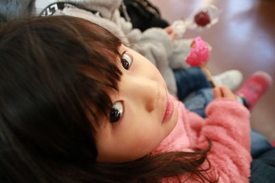 Close-up portrait of cute girl