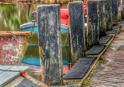 Close-up of wooden door