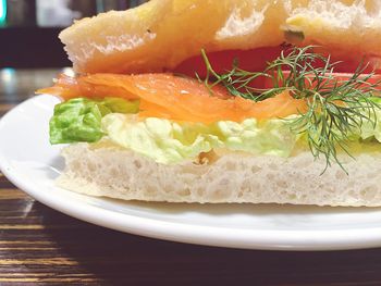 Close-up of served food