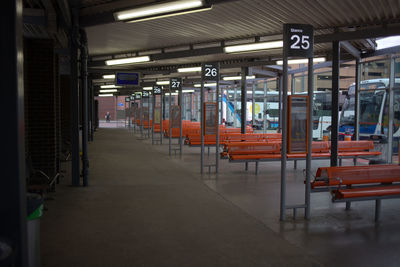 Empty bus station