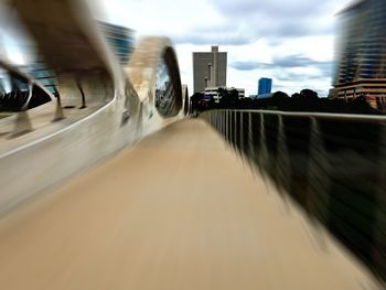 Blurred motion of cityscape