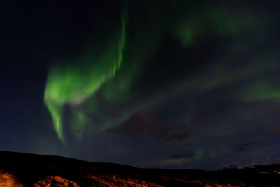 Low angle view of sky at night