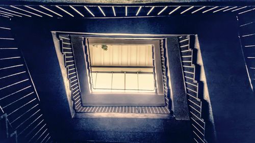 Low angle view of spiral stairs