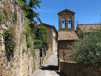 Entrance of historic building against sky