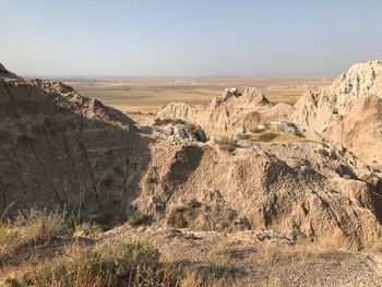 Scenic view of desert against sky