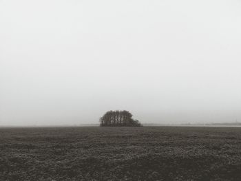 Scenic view of landscape against clear sky