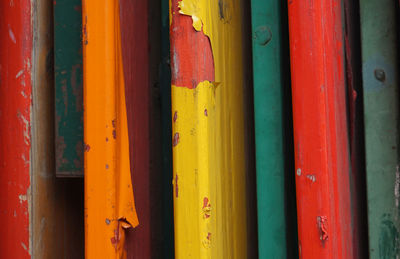 Full frame shot of multi colored wall