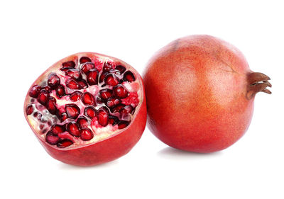 Close-up of strawberry against white background