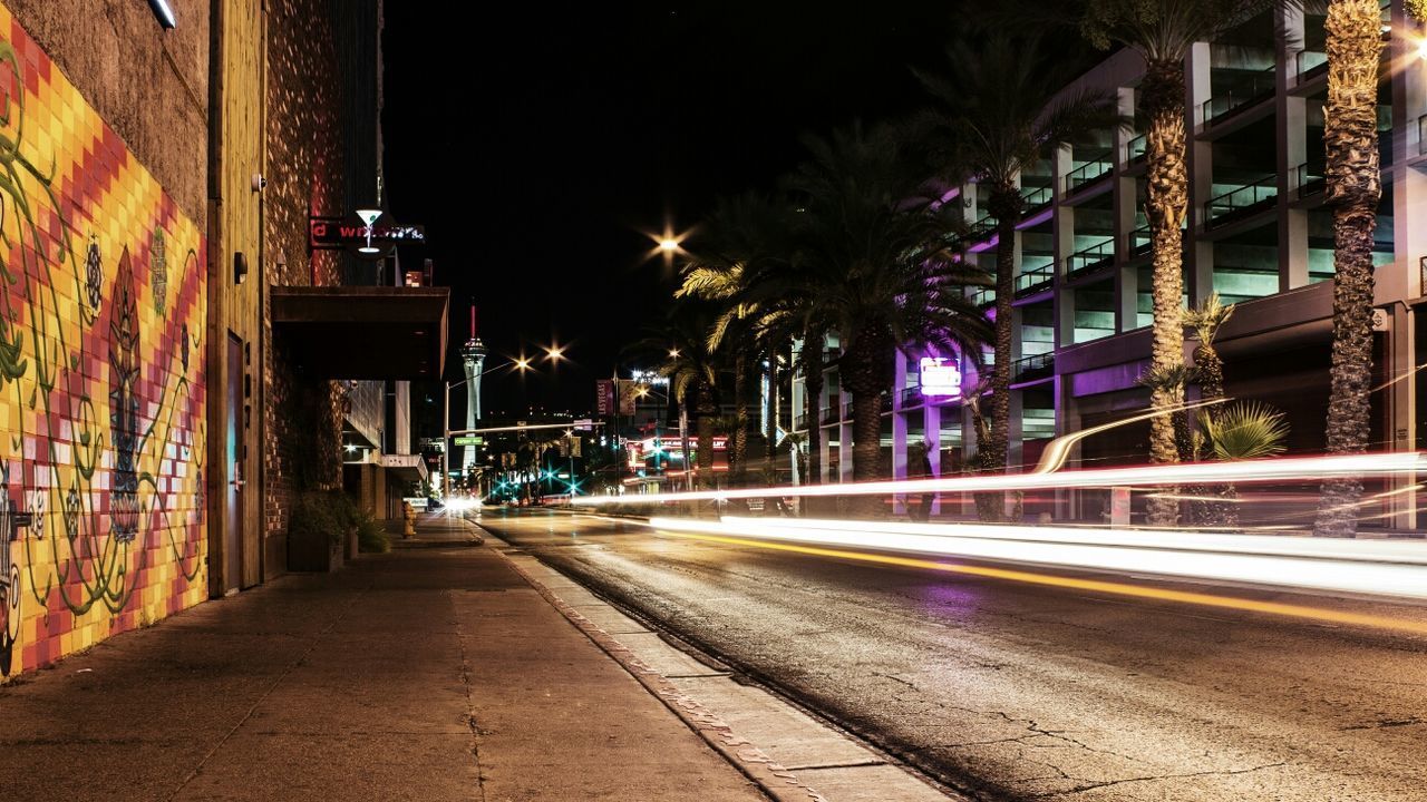 City street at night