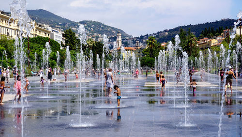 Summer urban scene in france