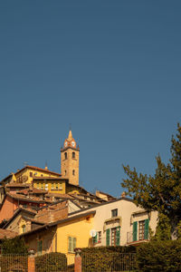 View of the ancient town of monforte d'alba, piedmont, italy