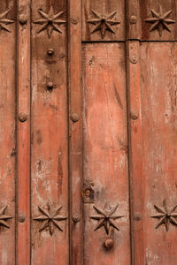 Full frame shot of old wooden door