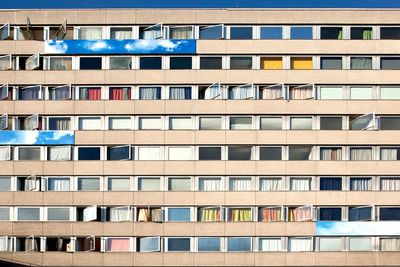 Full frame shot of apartment building