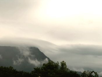 Low angle view of mountain against sky